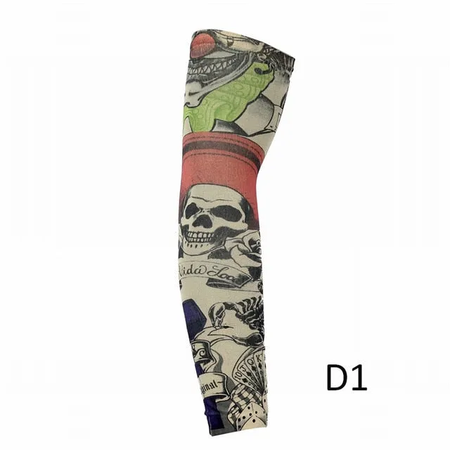 Tattoo Printed Cycling Arm Sleeves