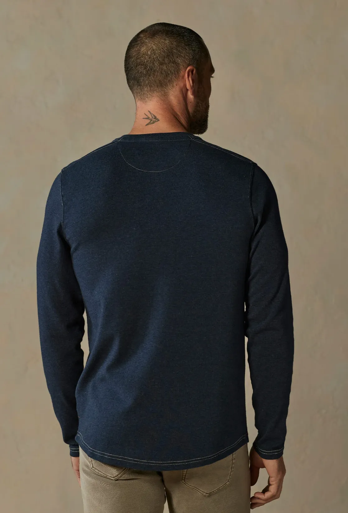 The Normal Brand Puremeso Henley Navy