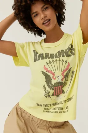 The Ramones Bowery Bleeker Tee - Sunfaded Citron