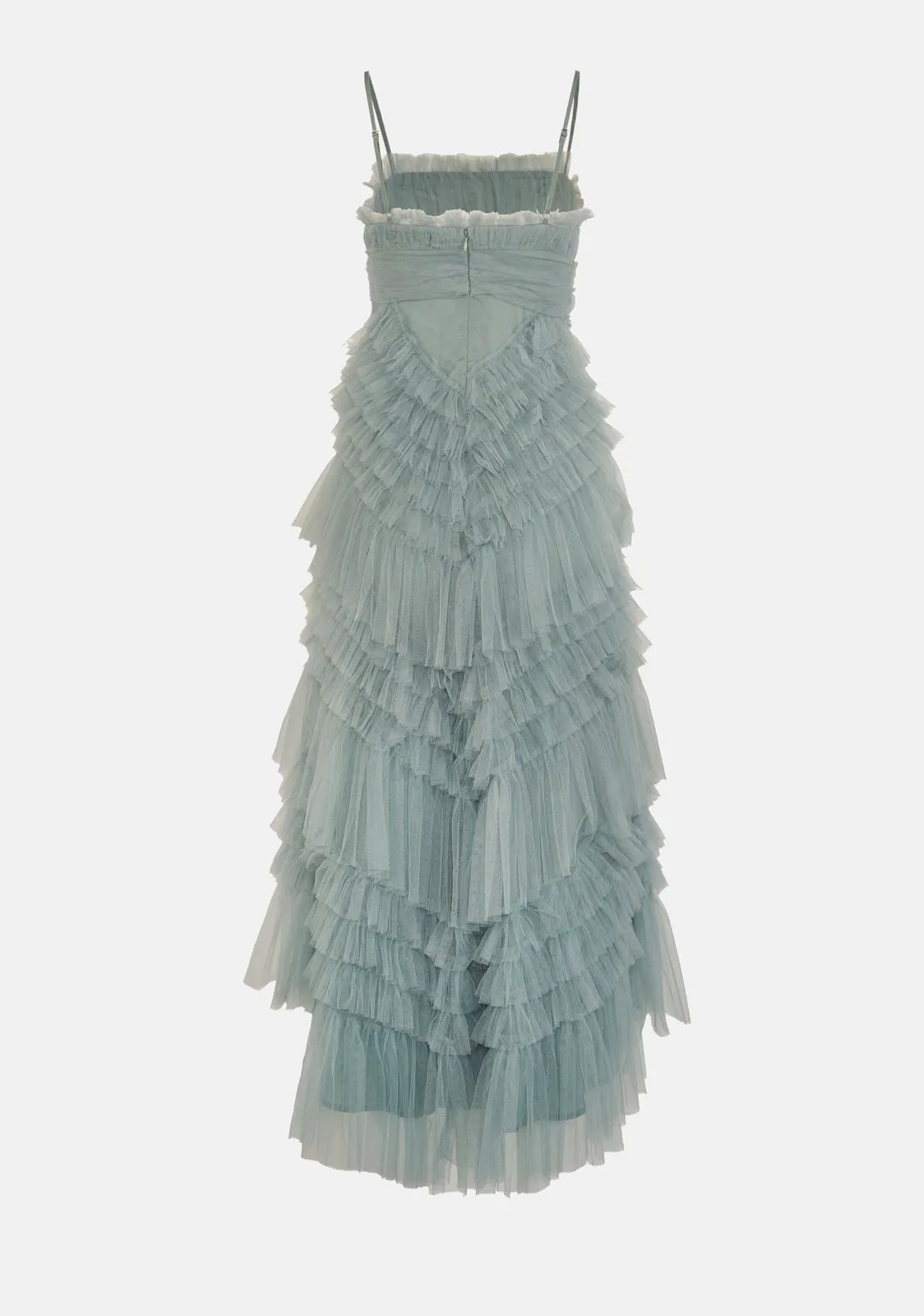 Tiered Tulle Midi Dress