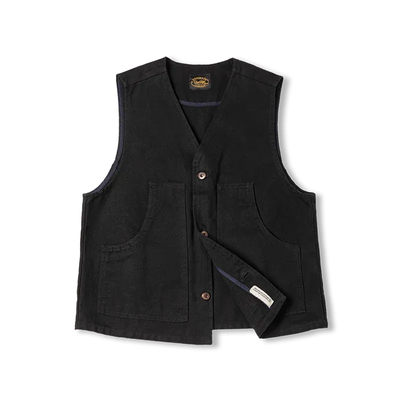 Vintage Layover Hunting Vest with Sleeveless Tank Top - Casual Style