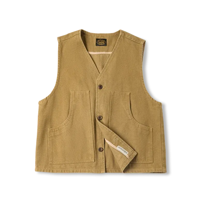 Vintage Layover Hunting Vest with Sleeveless Tank Top - Casual Style