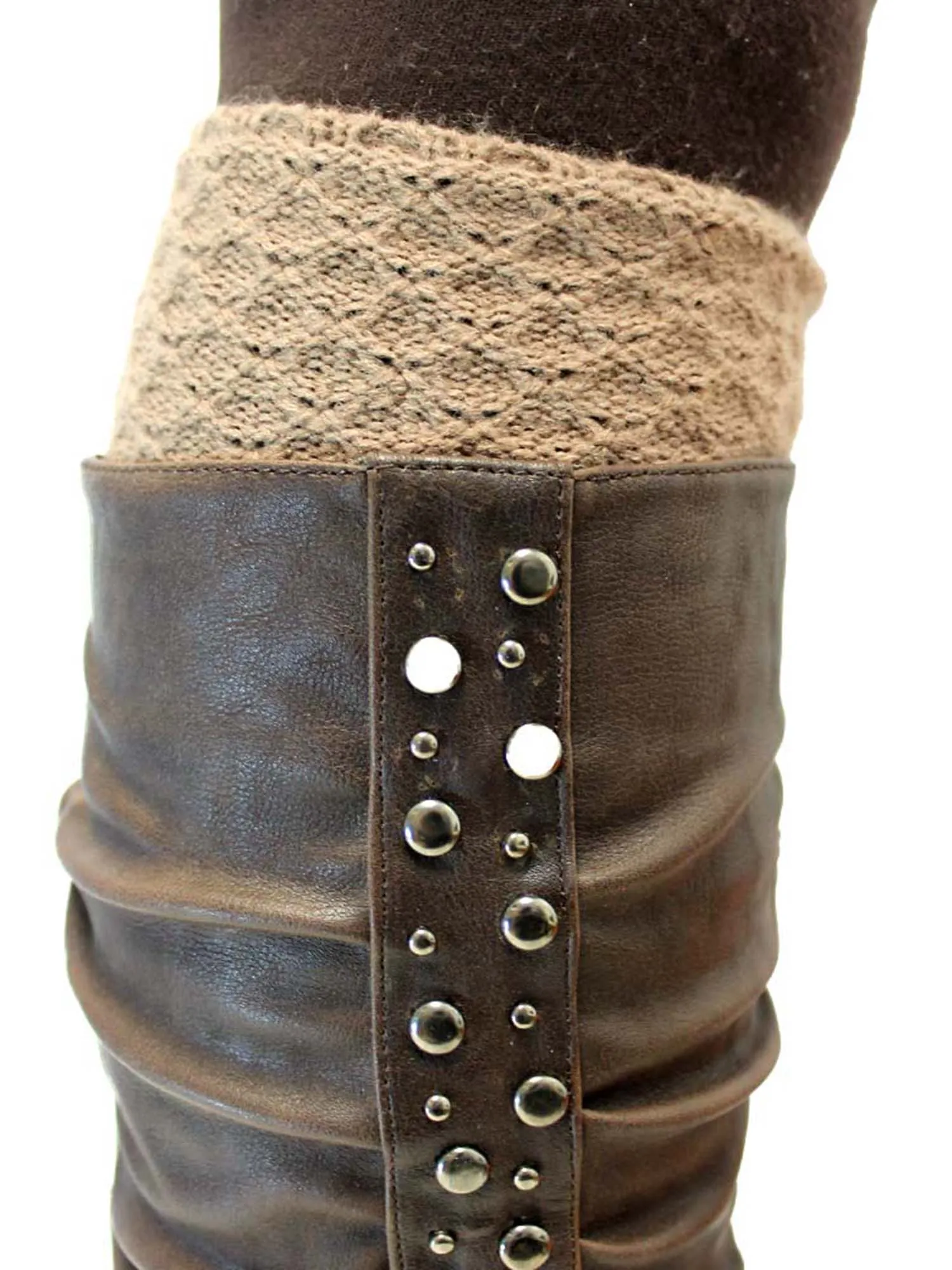 Waffle Knit Boot Topper Cuff Leg Warmers