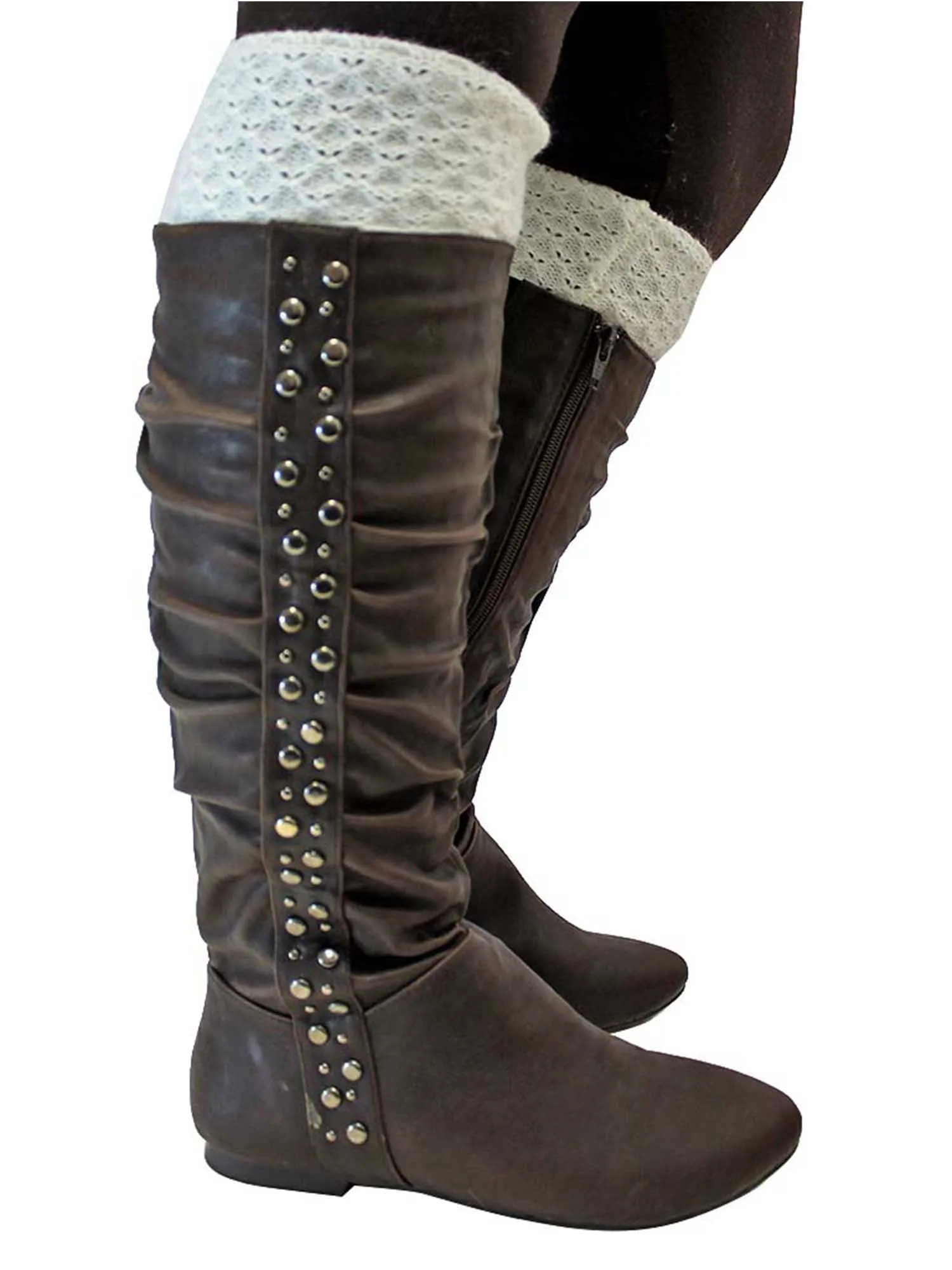 Waffle Knit Boot Topper Cuff Leg Warmers