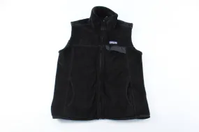 Women's Patagonia Logo Patch Black Zip Up Vest