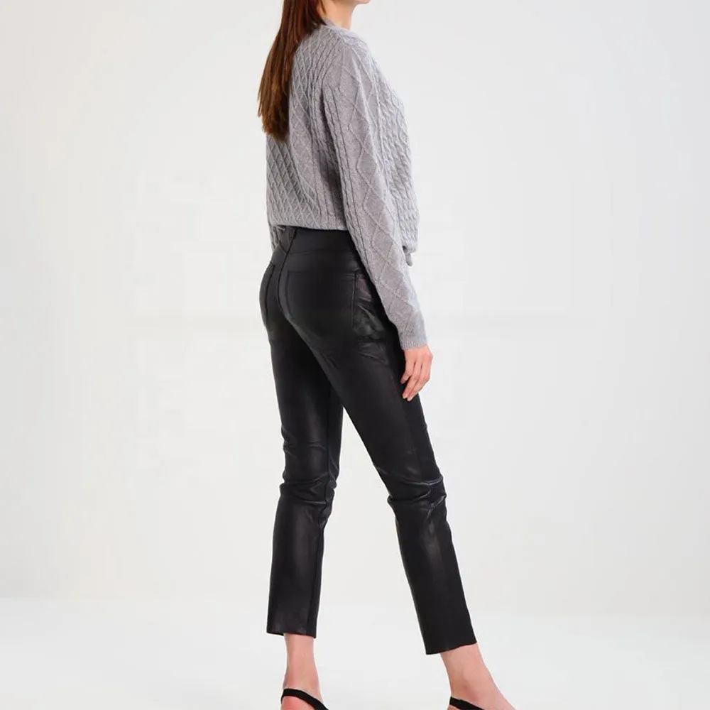 Women's Skinny Leather Jeans - Stella