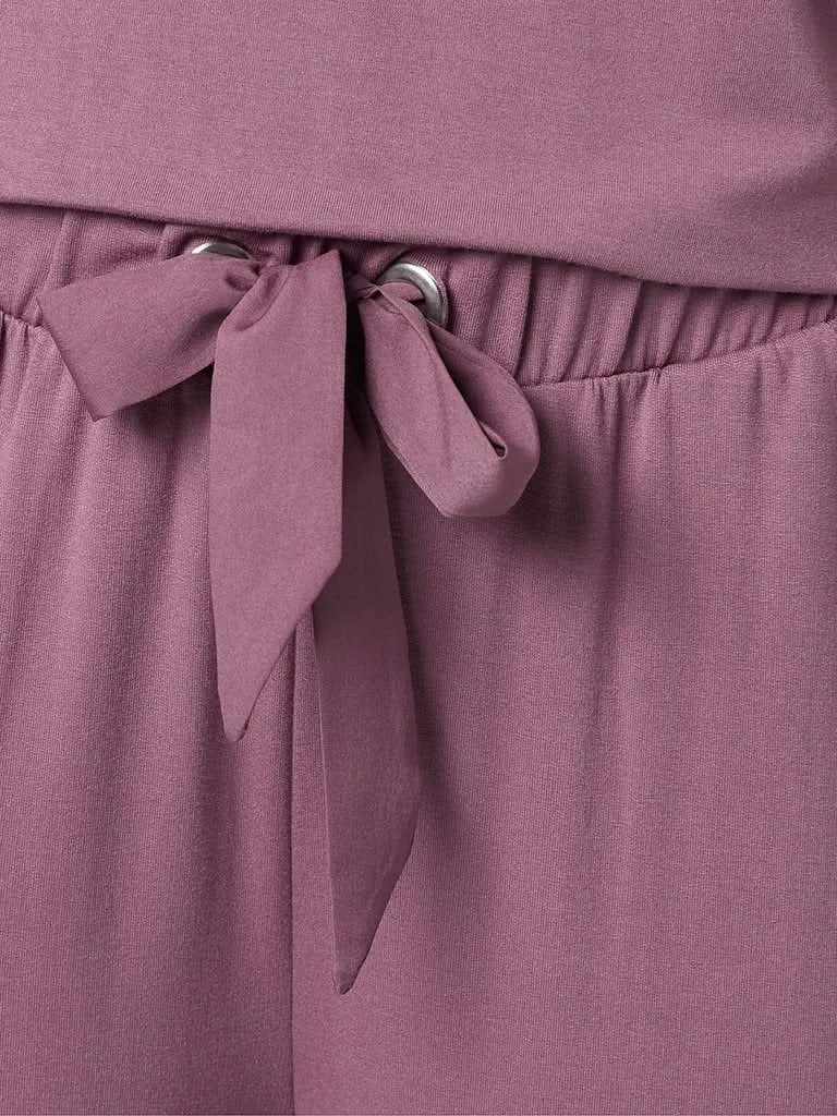 Wunderlove Mauve Flared Pyjamas