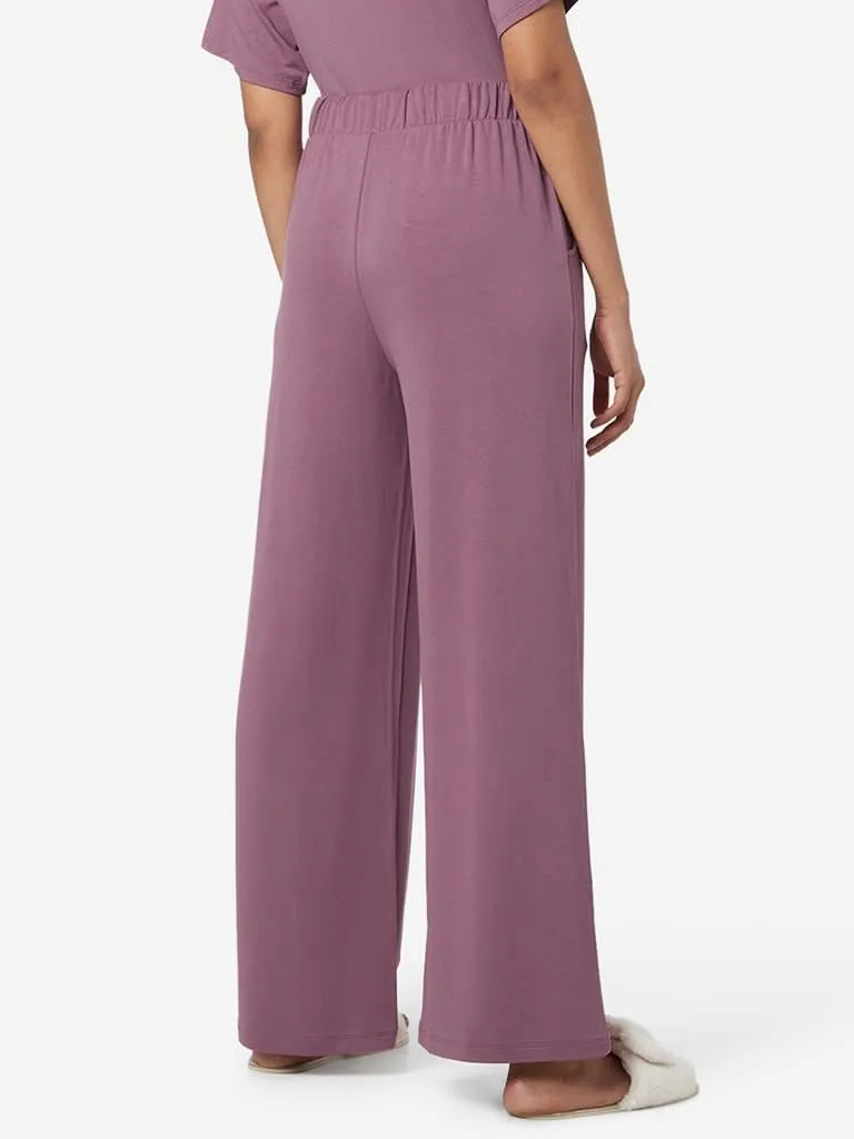 Wunderlove Mauve Flared Pyjamas