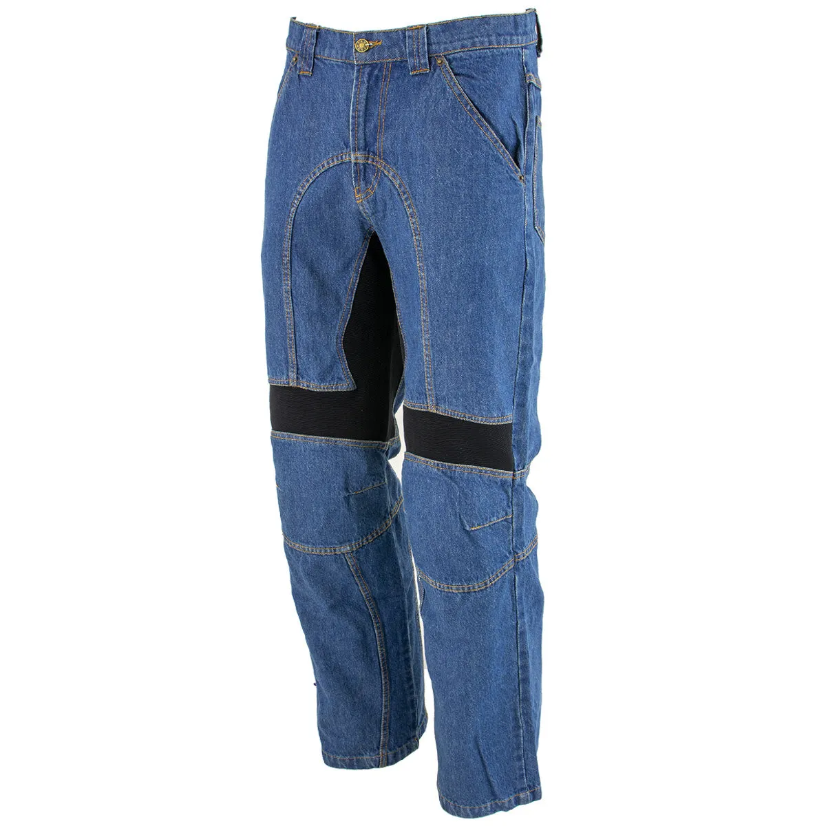 Xelement 055029 Men's Classic Fit Blue Denim Motorcycle Racing Pants